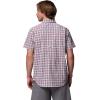 Columbia Mens Harbor Peak Short Sleeve Shirt(Sunset Red Wayward Tartan)