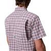 Columbia Mens Harbor Peak Short Sleeve Shirt(Sunset Red Wayward Tartan)