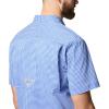 Columbia Mens Harbor Peak Short Sleeve Shirt(Vivid Blue Gingham)