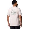 Columbia Mens Kwick Hike Back Graphic Short Sleeve Tee, Dark Stone Heather/Linescape, X-Large