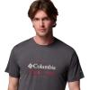 Columbia Mens Kwick Hike Graphic Short Sleeve Tee, Black Heather/Iconic Brand, Large