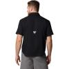 Columbia Mens PFG Backwater Short Sleeve Shirt(Black)