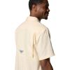 Columbia Mens PFG Backwater Short Sleeve Shirt(Lemon Wash)