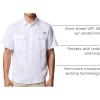 Columbia Mens PFG Backwater Short Sleeve Shirt(White)