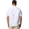 Columbia Mens PFG Backwater Short Sleeve Shirt(White)