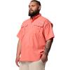 Columbia Men’s PFG Bahama II Short Sleeve Shirt(Melonade)
