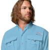 Columbia Men’s PFG Bahama II Short Sleeve Shirt(Vintage Blue)