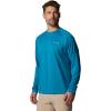 Columbia Mens PFG Solar Stream Long Sleeve(Blue Echo)