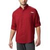 Columbia Mens PFG Tamiami Ii Long Sleeve Shirt(Beet)