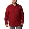 Columbia Mens PFG Tamiami Ii Long Sleeve Shirt(Beet)
