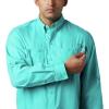 Columbia Mens PFG Tamiami Ii Long Sleeve Shirt(Bright Aqua)
