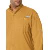 Columbia Mens PFG Tamiami Ii Long Sleeve Shirt(Dark Banana)