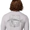 Columbia Men’s PFG Uncharted Graphic Tee Long Sleeve(Cool Grey Heather/Redfish Swamplands)