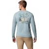Columbia Men’s PFG Uncharted Graphic Tee Long Sleeve(Crushed Blue Heather/Guadalupe Drift)