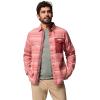 Columbia Mens PFG Uncharted Over Shirt(Dusty Crimson Twilights Stripe)