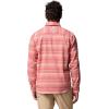 Columbia Mens PFG Uncharted Over Shirt(Dusty Crimson Twilights Stripe)