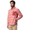 Columbia Mens PFG Uncharted Over Shirt(Dusty Crimson Twilights Stripe)
