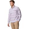 Columbia Mens PFG Uncharted Over Shirt(Lavender Pearl Twilights Stripe)
