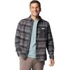 Columbia Mens PFG Uncharted Over Shirt(Shark Lunar Stripe)
