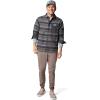 Columbia Mens PFG Uncharted Over Shirt(Shark Lunar Stripe)