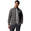 Columbia Mens PFG Uncharted Over Shirt(Shark Twilights Stripe)