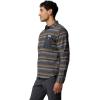 Columbia Mens PFG Uncharted Over Shirt(Shark Twilights Stripe)