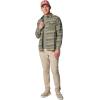 Columbia Mens PFG Uncharted Over Shirt(Smokey Sage Lunar Stripe)