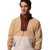 Columbia Mens Sequoia Grove Half Zip Fleece(Canoe/Dark Stone/Tobacco)