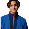 Columbia Mens Sequoia Grove Half Zip Fleece(Mountain Blue/Collegiate Navy/Spicy)