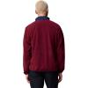 Columbia Mens Sequoia Grove Half Zip Fleece(Rich Wine/Collegiate Navy)