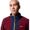 Columbia Mens Sequoia Grove Half Zip Fleece(Rich Wine/Collegiate Navy)