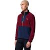 Columbia Mens Sequoia Grove Half Zip Fleece(Rich Wine/Collegiate Navy)