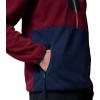 Columbia Mens Sequoia Grove Half Zip Fleece(Rich Wine/Collegiate Navy)