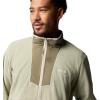 Columbia Mens Sequoia Grove Half Zip Fleece(Safari/Stone Green)