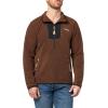Columbia Mens Sequoia Grove Half Zip Fleece(Tobacco/Black)