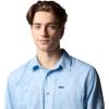 Columbia Mens Silver Ridge Utility Lite Plaid Long Sleeve(Ripple Blue Large Blur Check)
