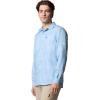 Columbia Mens Silver Ridge Utility Lite Plaid Long Sleeve(Ripple Blue Large Blur Check)