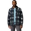 Columbia Mens Steens Mountain Printed Shirt Jacket II, Chalk Omblur, Medium