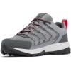 Columbia Men’s Strata Trail Low Waterproof Hiking Shoes(Titanium Grey Steel/Mountain Red)