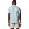Columbia Mens Super Slack Tide II Stretch Polo(Crushed Blue Poppin)