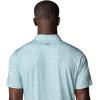 Columbia Mens Super Slack Tide II Stretch Polo(Crushed Blue Poppin)