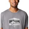 Columbia Men’s Thistletown Hills Short Sleeve(City Grey Heather/Hikers Graphic)