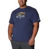 Columbia Men’s Thistletown Hills Short Sleeve(Dark Mountain Heather/Hikers Graphic)