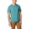 Columbia Men’s Thistletown Hills Short Sleeve(Electric Turquoise/Collegiate Navy)