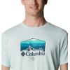 Columbia Men’s Thistletown Hills Short Sleeve(Icy Morn Heather/Hikers Graphic)