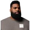 Columbia mens Columbia Trek Crew(Charcoal Heather/Boxy Brand)