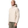Columbia mens Corelite Down Hooded Jacket(Dark Stone)