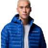 Columbia mens Corelite Down Hooded Jacket(Mountain Blue)