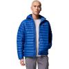 Columbia mens Corelite Down Hooded Jacket(Mountain Blue)
