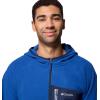 Columbia mens Fast Trek Overlay Hooded Full Zip(Mountain Blue/Collegiate Navy)